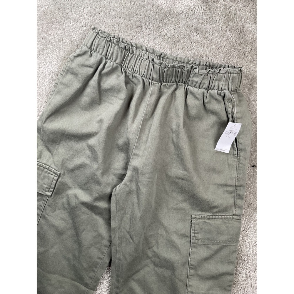 Gap Kids Cargo Pants Youth Size 10 Green Wide Leg Elastic Waist 600206-00